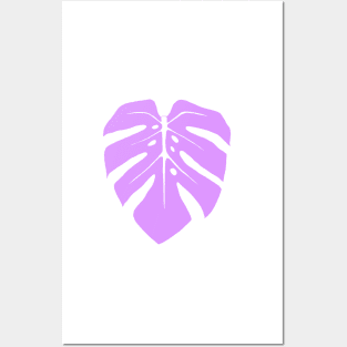 Pastel Purple Monstera Leaf Posters and Art